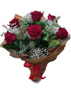 Bouquet 6 rosas vermelhas